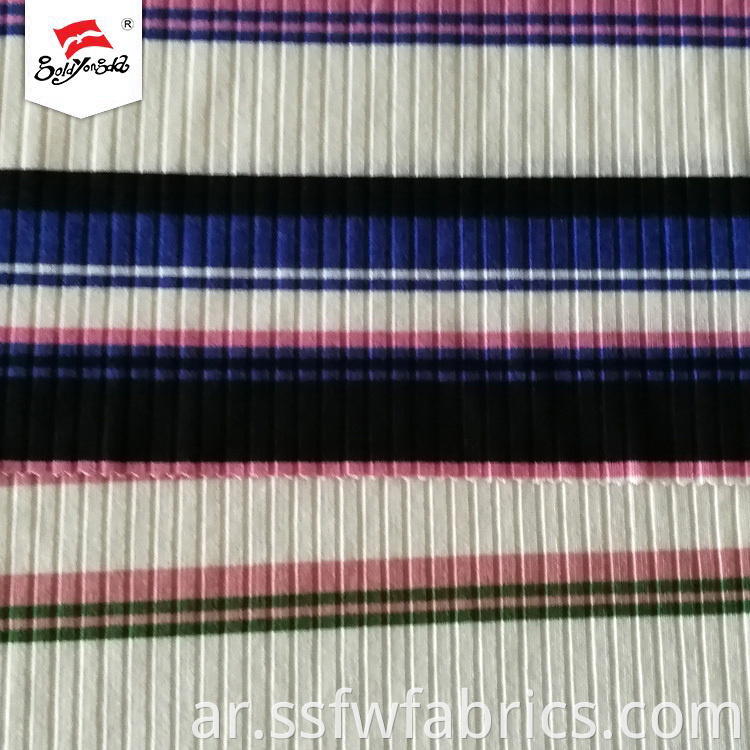 Shaoxing Factory Rib Print Stripe